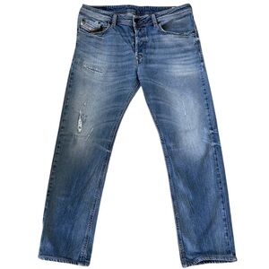 Diesel Jeans WAYKEE Mens Regular Straight Stretch Blue W34 L32 - Wash 0853Y